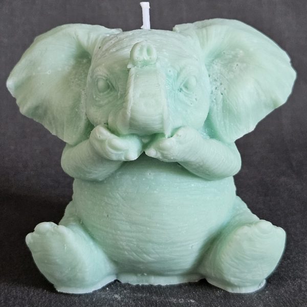 sitting elephant candle