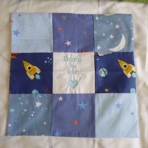 blue born in 2021 rockets cushion