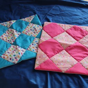 his & hers dinosaurs & ponies cushions