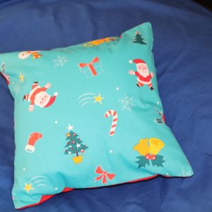 light blue christmas cushion