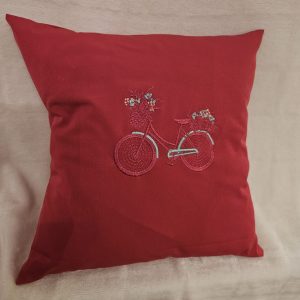 red bike cushion