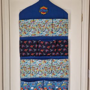 blue superhero door hanger